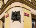 Plaque marking the birthplace of Franz Kafka in Prague