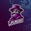 Plague mascot logo design vector with modern illustration concept style for badge, emblem and tshirt printing. plague illustration Royalty Free Stock Photo