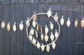 Plaice drying on a rack in the wind Royalty Free Stock Photo