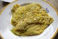 Plaice fillets just breaded Royalty Free Stock Photo