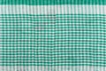 Plaid Abstract Pattern Fabric Picnic Tablecloth Vintage Gingham Background Checkered Texture Green Royalty Free Stock Photo