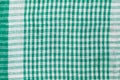 Plaid Abstract Pattern Fabric Picnic Tablecloth Vintage Gingham Background Checkered Texture Green Royalty Free Stock Photo