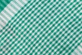 Plaid Abstract Pattern Fabric Picnic Tablecloth Vintage Gingham Background Checkered Texture Green Royalty Free Stock Photo