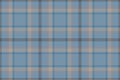 Plaid background, check seamless pattern in blue. Vector fabric texture for textile print, wrapping paper, gift card or wallpaper Royalty Free Stock Photo