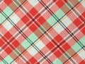 Plaid background pattern in orange and green