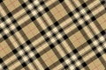 Plaid. Background texture seamless pattern, in beige tones of Burberry style.