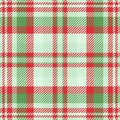 Plaid background vector of seamless fabric texture with a textile check tartan pattern