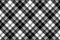 Plaid black white tartan classic seamless pattern