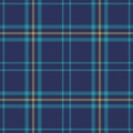 Blue, turquoise, yellow herringbone plaid pattern. Seamless tartan check plaid graphic for flannel shirt, blanket, throw.