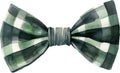 Plaid bow in deep green color, watercolor vector illustration and christmas element. Royalty Free Stock Photo
