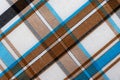 Plaid brown material. Texture or background of checkered fabric. Canvas. pattern Royalty Free Stock Photo