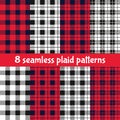 Plaid and Buffalo Check Patterns Royalty Free Stock Photo