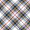 Colorful plaid pattern vector background. Seamless tartan check plaid for flannel shirt or other modern summer textile print.