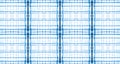 Plaid Fabric Pattern. White and Blue Check