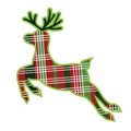 Plaid fabric reindeer