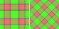 Plaid fabric seamless of tartan vector texture with a background check pattern textile