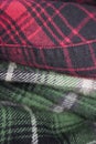 plaid flannel fabric cloth Royalty Free Stock Photo
