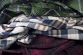 plaid flannel fabric cloth Royalty Free Stock Photo