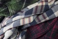 plaid flannel fabric cloth Royalty Free Stock Photo