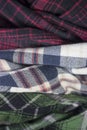plaid flannel fabric cloth Royalty Free Stock Photo