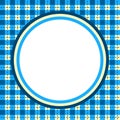 Plaid Gingham circular border frame Royalty Free Stock Photo