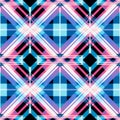 High Resolution Symmetrical Plaid Ikat Pattern In Even Spaced Design