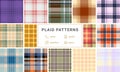 Plaid pack tailored for packaging of seasonal goods. Coordinated tartan patterns unify gift presentation. Seamless vectors repeat Royalty Free Stock Photo