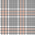 Plaid Pattern In Brown And Orange. Seamless Herringbone Glen Check Plaid Background For Blanket, Throw, Trousers.