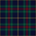 Plaid pattern for Christmas design in red, gree, blue, yellow. Seamless hounds tooth tartan check plaid for skirt, flannel shirt.