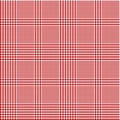 Plaid pattern Christmas glen bright check in red and white. Seamless abstract houndstooth tartan plaid background graphic. Royalty Free Stock Photo