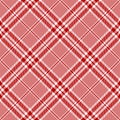 Plaid pattern Christmas tweed in red and white. Tartan seamless textured winter check plaid for flannel shirt, skirt, jacket.