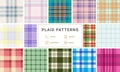 Plaid pattern collection for digital spring products. Works for mockups, downloadable designs, and printable kits. Vector Royalty Free Stock Photo