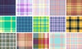 Plaid pattern collection for digital spring products. Works for mockups, downloadable designs, and printable kits. Vector Royalty Free Stock Photo