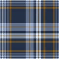 Plaid pattern in dusty blue, faded navy and brown. Royalty Free Stock Photo