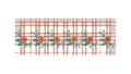 Plaid Pattern with Floral Border Design Element, vector design Generative AI Royalty Free Stock Photo