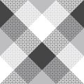 Plaid pattern geometric in grey and white. Seamless spring summer autumn tartan check plaid graphic background for tablecloth.