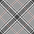 Plaid pattern glen in grey and beige. Seamless decorative art tartan check plaid graphic houndstooth texture for skirt, blanket. Royalty Free Stock Photo