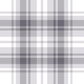 Plaid pattern in grey and white for scarf, blanket, duvet cover, tablecloth. Seamless striped tartan check plaid graphic.