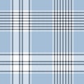 Plaid pattern large seamless in blue, grey, white. Seamless tartan check background graphic vector for blanket, poncho, throw.