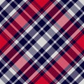 Plaid pattern seamless. Check fabric texture. Stripe square background. Vector textile design Royalty Free Stock Photo