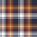 Plaid pattern seamless colorful vector background. Scottish tartan check plaid in blue, red, yellow. Royalty Free Stock Photo