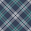 Plaid pattern seamless in teal green, blue, grey. Textured spring summer tartan check graphic texture for flannel shirt, blanket.