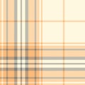 Plaid pattern spring summer in orange, grey, off white. Seamless textured large soft light graphic background for womenswear.