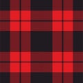 Plaid pattern. Template for clothing fabrics. Red Lumberjack. Seamless tartan flannel shirt print. Christmas decorative background