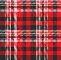 Plaid pattern. Template for clothing fabrics. Red Lumberjack. Seamless tartan flannel shirt print. Christmas decorative background