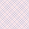 Plaid pattern tweed in pastel lilac, pink, off white for spring summer. Seamless pixel textured small dog tooth tartan check. Royalty Free Stock Photo