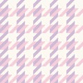 Plaid pattern tweed in pastel lilac, pink, off white for spring summer. Seamless pixel textured small houndstooth tartan check vec Royalty Free Stock Photo