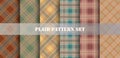 Plaid Patterns. Vector set.