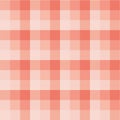 Plaid. Pinkish orange. Seamless pastel background for tablecloths, dresses, skirts, napkins or other festive textile designs