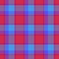 Plaid retro red blue seamless pattern - for hipster shirt Royalty Free Stock Photo